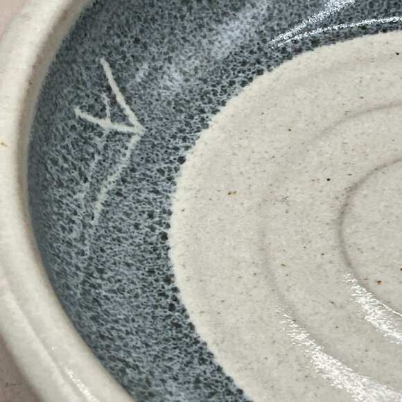 Pottery Bowl Handmade Stoneware Wheel Thrown Hand Painted Signed - Picture 5 of 9